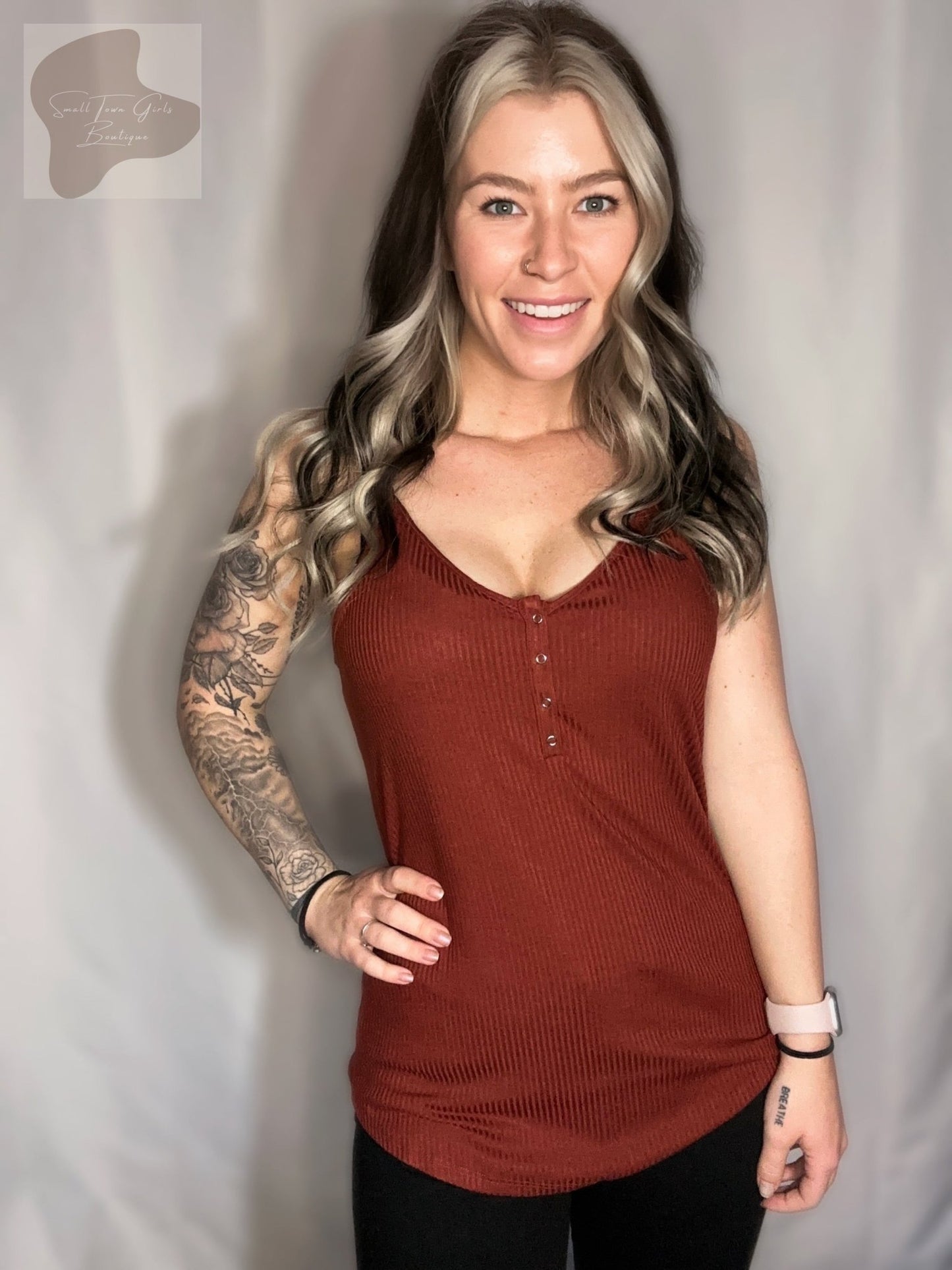 Essential Ribbed Tank - Small Town Girls Boutique